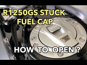 How to open the stuck fuel tank cap of the BMW R1250 GS