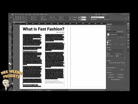 Adding columns and text spanning columns - InDesign magazine layouts part 1