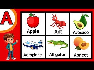 ABC Flash Cards for Kids | Learn Alphabet A to Z with Pictures | Preschool Learning Video