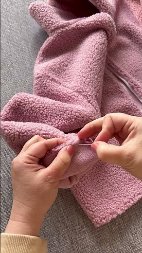 Clean Sleeve Finish (Hand Stitch Trick) #sewing #sewingtips #diy