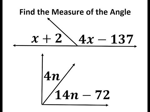 Find the Measure of Each Angle, Complementary & Supplementary Ex