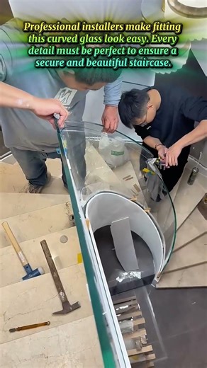How Experts Install Curved Glass Panels On Spiral Staircases