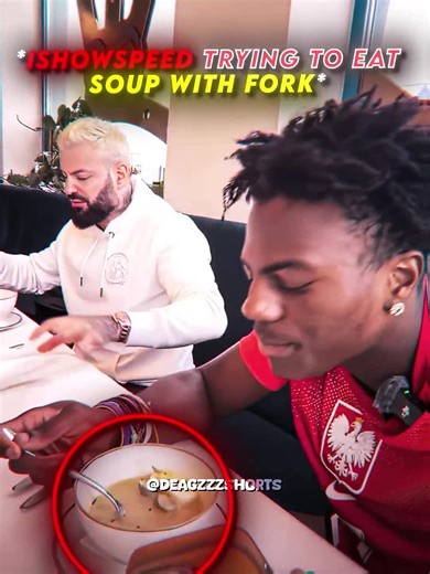 IShowSpeed Learns to Eat Soup Incorrectly
