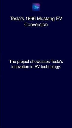 Tesla's 1966 Mustang EV Conversion