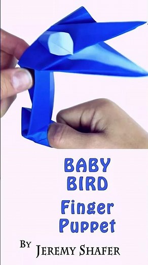 Origami Baby Bird Finger Puppet #shorts #jeremyshaferorigami #diy