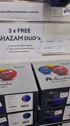 SHAZAM !! 2nd FREE Set -The NZ Winner Draw is next & The winner is..... >> | Hunter Bowls
