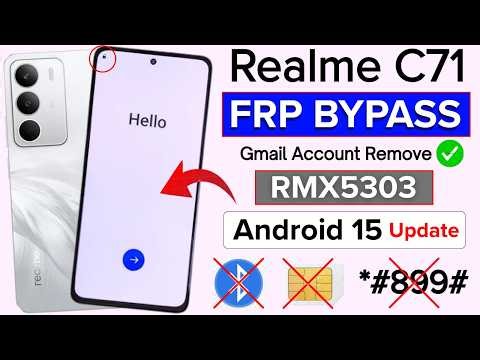 Realme C71 (RMX5303) Frp Remove 2026 | Realme C71 Google Account Bypass (Android 15) Update