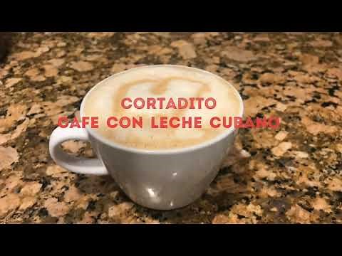 Cortadito café con leche cubano evaporada leche