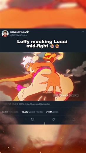 Luffy mocking Lucci mid-fight 😂 #shorts #anime