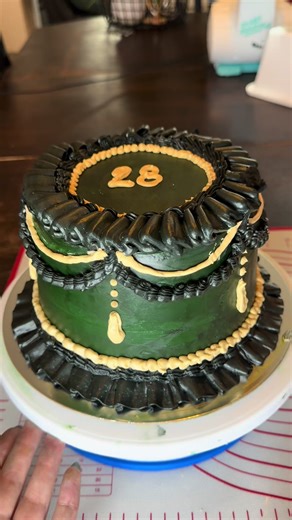 I made myself a birthday cake today! #sleeptoken inspired. Counting down the days till October when I get to see them live. #cake #cakedecorating #buttercream #28 #fypシ