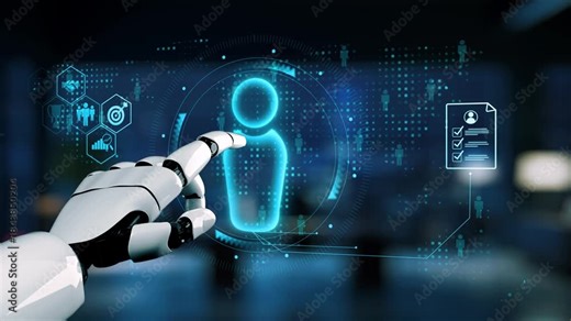AI artificial intelligence transforms hiring with digital recruiters, virtual HR assistants, and smart matching tools for modern talent acquisition. Epoch