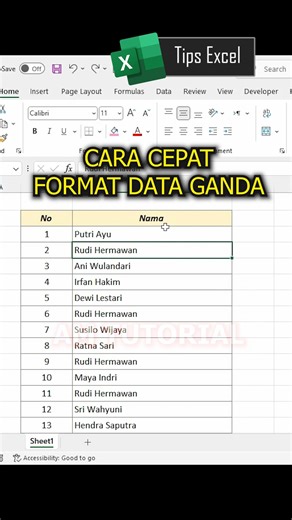 160K views · 1.8K reactions | format data ganda di excel #tipsexcel #belajarexcel #tutorialexcel #microsoftexcel #microsoftword | AM Tutorial | Facebook