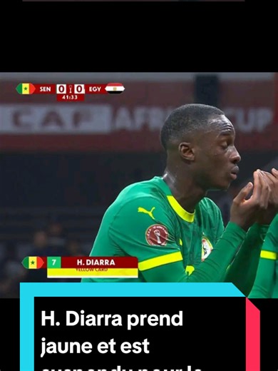 Nigeria vs Sénégal : H. Diarra prend jaune et est suspendu pour le prochain match #Senegal #afcon2025 #Egypte #tiktokfrance🇨🇵 #fyp
