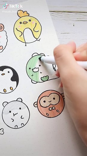 Hướng dẫn vẽ những con vật cute đơn giản
