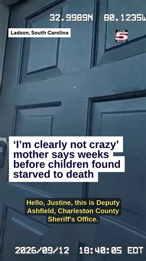 Authorities on Friday released body-camera footage showing Justine May and her daughters weeks before the two girls were found dead. #fyp #crime #southcarolina #xyz