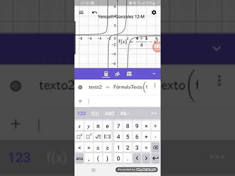Geogebra: escritura de texto y ecuaciones desde el celular.