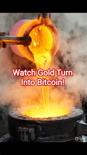Pure Gold Bitcoin Coin Making Process (Satisfying to Watch) #shortvideo