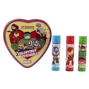Lip Smacker Marvel, 3 piece tin, lip balm for kids - Captain America, Iron Man, Hulk