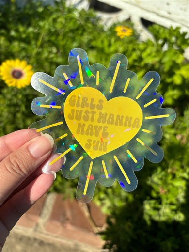 Girls Just Wanna Have Sun Sticker - Etsy