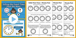 Telling the Time - Exact Minutes Past Differentiated Lesson Teaching Pack