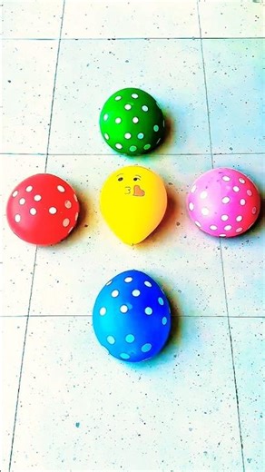Yellow Blue Green Emoji and Cat Videos Small Balloon Popping ASMR - #cocoballon #asmr #satisfying