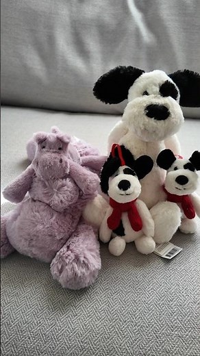 Unboxing Smudge Hippo 🦛 and Bashful Puppy Decoration 🐶🎄 #Jellycat