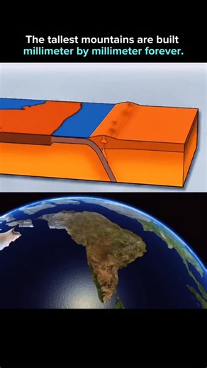The Fact Core ⚡ on Instagram: "Mountains are built by slow, relentless forces beneath Earth’s surface. Most ranges form when tectonic plates collide, compressing and lifting the crust over millions of years. Volcanic activity adds another pathway, as repeated eruptions stack material upward into new landforms. Understanding these processes helps scientists model seismic risk, resource distribution, and long-term climate interactions. Credit: kotagirishekar, TectonicsObservatory / YT DM for credi
