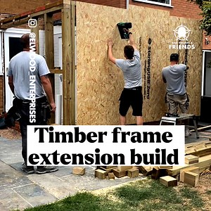 5.7K views · 80 reactions | Timber Frame Extension Build ‍♂️ | Bald Builders Retro | Facebook
