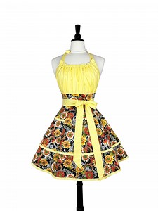 Floral Womens Sexy Apron - Personalized Best Friend Gift - Cute Apron With Pocket & Frilly Skirts for Cooking - Houswarming Gift - Etsy