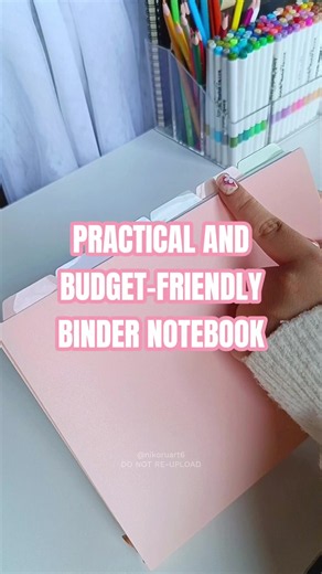 Refillable Binder Notebook with 6 dividers and 60 sheets #binder #bindernotebook #notebook #schoolsupplies #schoolessentials