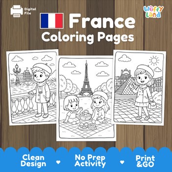 France Coloring Pages – Paris Landmarks, Culture Scenes & Kids Worksheet