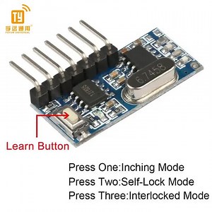 [Hot Item] Rx480-E 433MHz Wireless Decoding Superheterodyne Receiver 4 Channel Output Module 1527 Learning Code