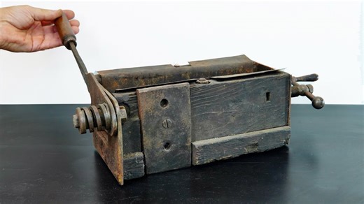 Watch this tobacco cutter restoration
