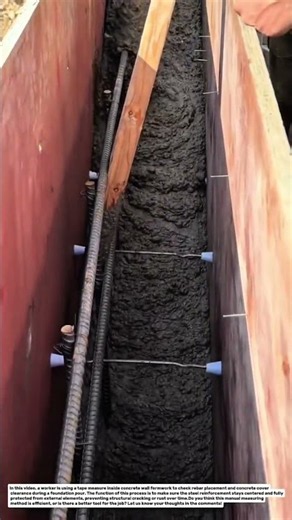 Checking Rebar Clearance in Wall Formwork! 🏗️.