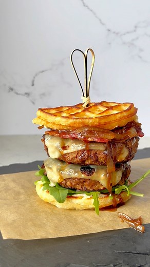 17K views · 446 reactions | Lamb Waffle BurgerGet the detailed recipe in the comment section | Meals With Mash | Facebook