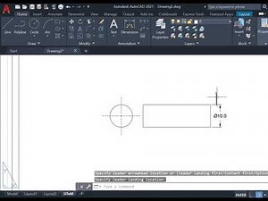 Placing datum on an axis in AutoCAD 2021