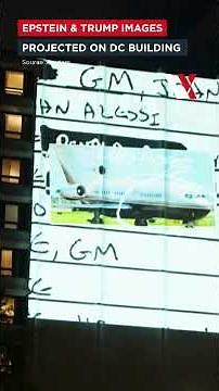 Protesters Project Images Of Trump & Epstein on Washington DC Building | VERTEX