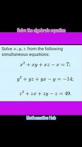 3 comments | Solve the algebraic equation #algebraicequations #viralreels #viral #maths #solve | Mathematics Hub | Facebook