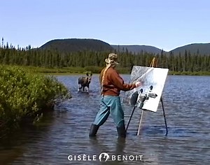 Une artiste très courageuse! Vidéo tournée au lac Paul, dans le parc national de la Gaspésie par l'artiste-peintre et naturaliste Gisèle Benoit. Le moins qu'on puisse dire, c'est qu'elle n'a pas froid aux yeux! | Québec FIER