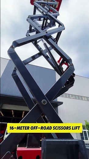 16M Scissor Lift Rigorous Testing: Maximum Height Stability & Performance Demo #aerialworkplatform