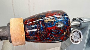 I turned pine cones into a glass-like epoxy vase