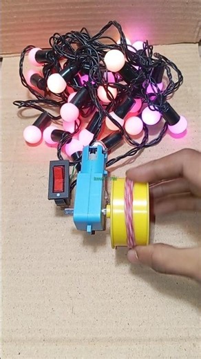 How I Powered RGB Snowball multi colour Light with Metal Gear motor #project #diy #dcmotor