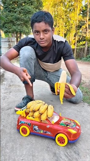 Squishy Banana and Big Size Real Banana Testing 🍌#shortsfeed