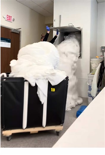 The laundry process in hospitals and hotels.#usa🇺🇸 #laundry #hospital #foryoupage #usa