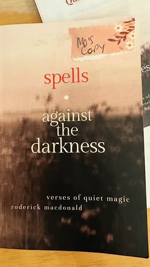 Congratulations to Island poet, Roderick Macdonald @roderickpei on the launch of his new book last night, “Spells Against the Darkness”. Such a a pleasure to work on a book with so may themes, characters, twilights and long red dirt roads. Special thanks to @thegallerycoffeehouseandbistro and @itsmeshawnhogan of the @peiwritersguild who host monthly poetry nights, and of course our amazing local indie bookstore, @bookmarkpei ♥️✨🥳 #poetry #atlantic #publishing #pownalstreetpress #booklaunchparty