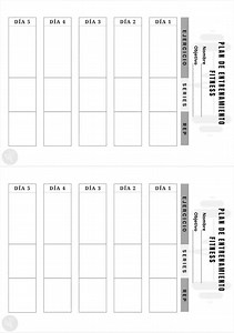 Plan De Entrenamiento Fitness - Imprimible - Etsy UK