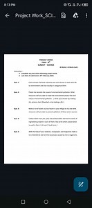 8:13 PM( )1□1.​ Vo 114G​85Project Work_SCI...PROJECT WORK ... | Filo