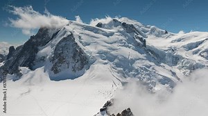 Formation de nuage autour du Mont Blanc
