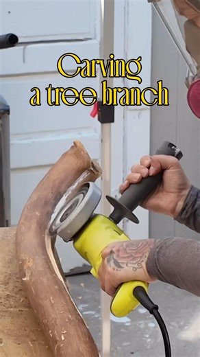 Turning a Tree branch into a Wall Lamp #woodworking #wooddesigner #woodcutting