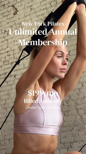 $199/mo Unlimited Annual Membership (billed annually) Take unlimited classes — every day, every month, all year — at all NYC locations. ✨ Unlimited classes Daily! ✨ Pause 2x per year ✨ 20% off merch ✨ Bring unlimited first-time friends ✨ Book 30 days in Advance Save $160 per month when you commit to the year. ⚡ Only 5 spots released per day once they’re gone, they’re gone. Join now and lock in unlimited movement for the year.#newyorkpilates #pilatesnyc #pilatesmembership
